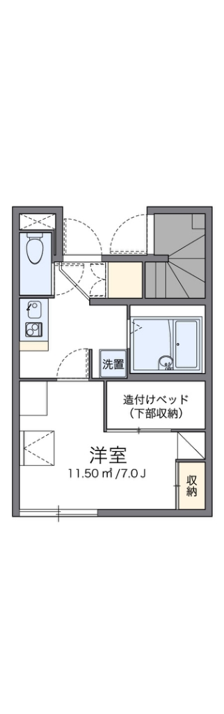 レオパレス南若園Ａ 代表的な間取のため実際の間取とは異なる場合があります