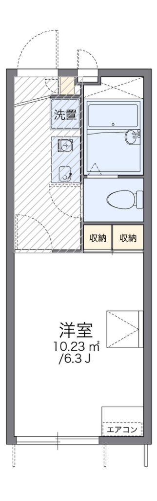 レオパレスコモト大畠 間取り