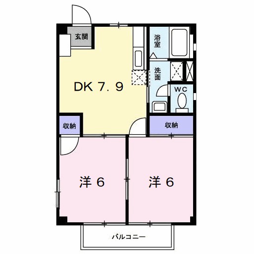 アレイ・ななみ　Ｃ 間取り