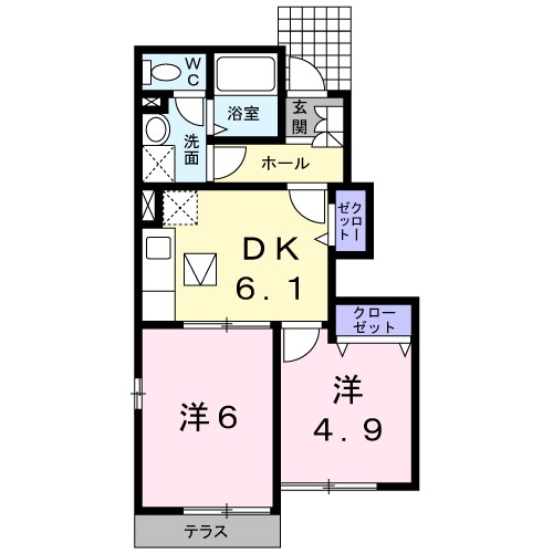 シャルマンヒルＢ 間取り