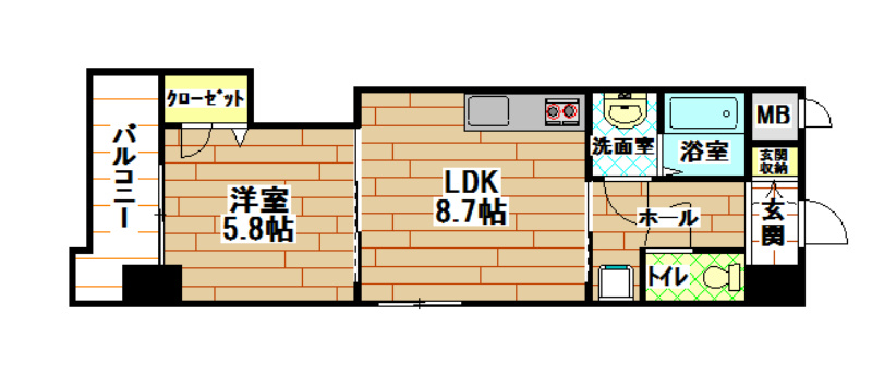 クレアヒルズ浅生 間取り