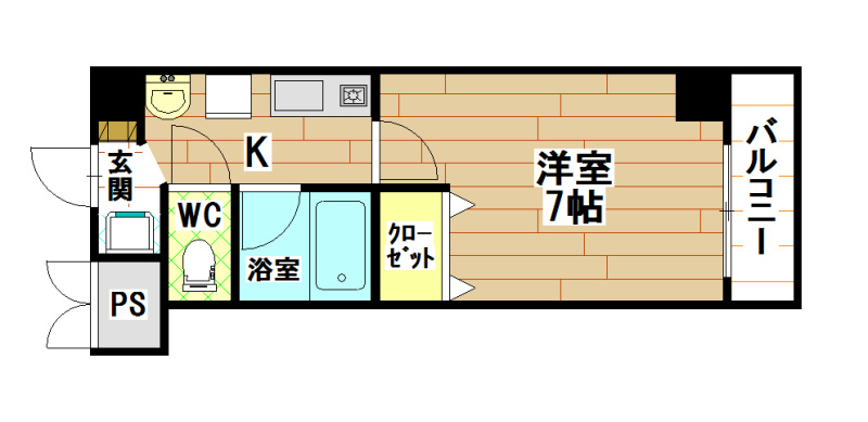 吉野町ワンルームマンション 間取り
