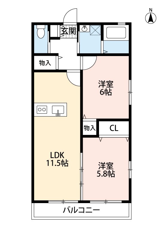 ひびきのハイム 間取り