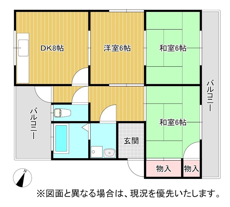 グローヴ行橋Ｂ棟 間取り