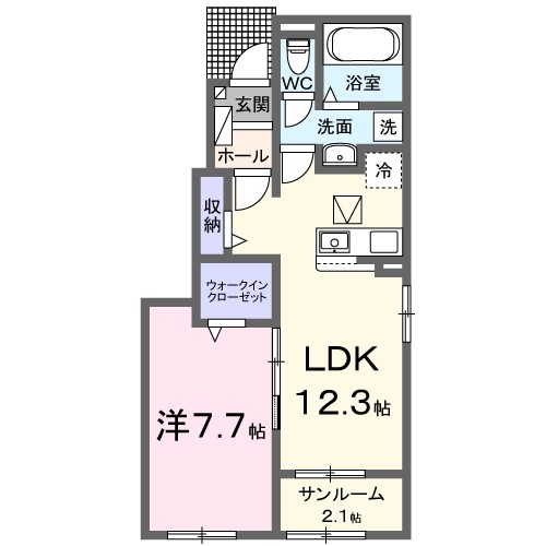 メゾン　ド　ジュネス　Ⅲ 間取り