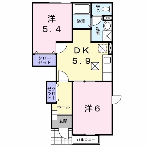 プレイス赤坂Ⅱ 間取り