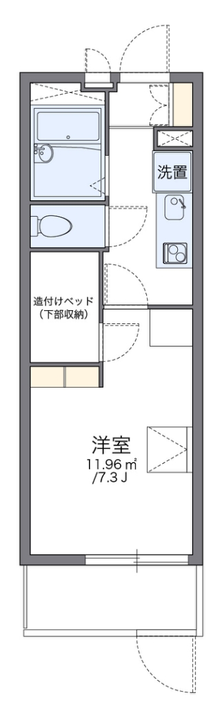 レオパレスプレミール陣原 間取り