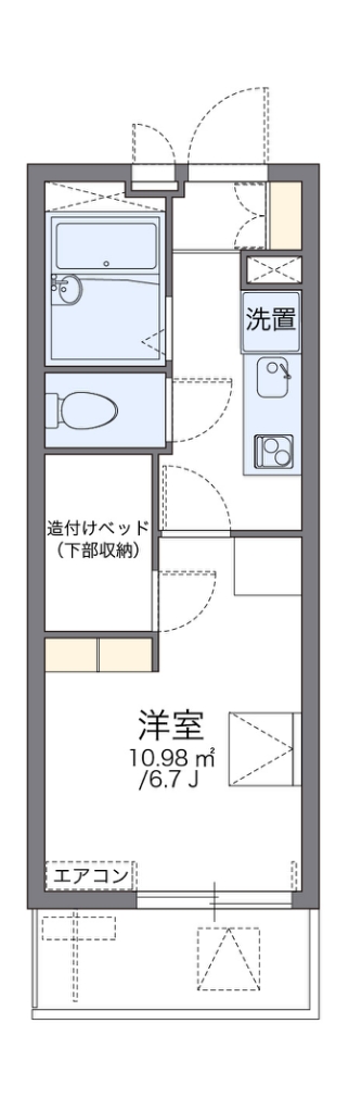 レオパレスエクレールＫ　若松 間取り
