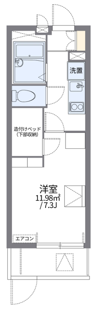 レオパレス城野 間取り