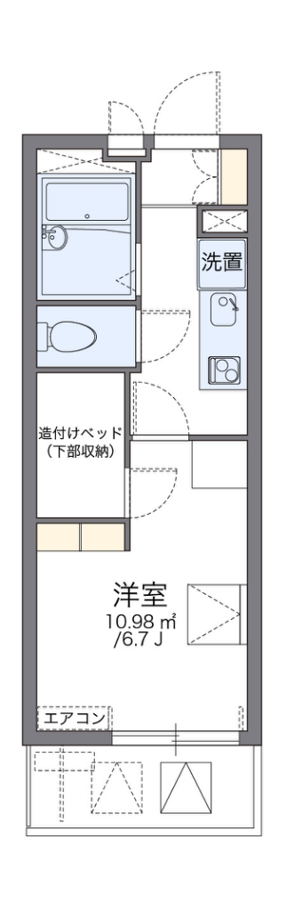 レオパレスエクレールＫ　若松 間取り