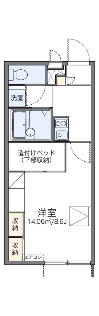 レオパレス星＆ナミ　Ｋ１０ 間取り