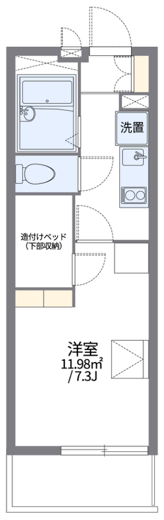 レオパレスリベロ黒崎 代表的な間取のため実際の間取とは異なる場合があります