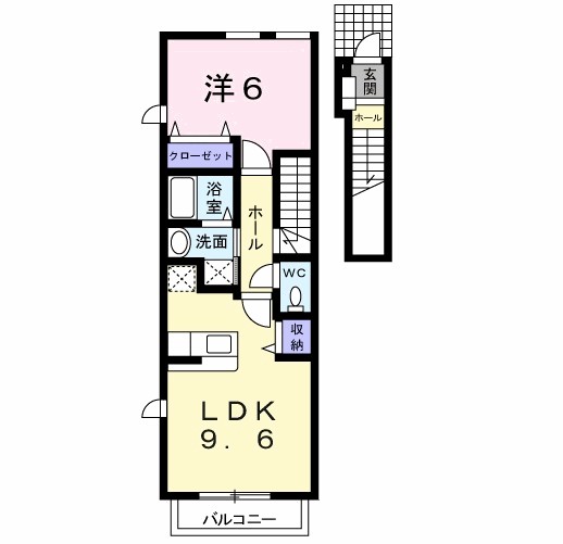 グリンデルハイム若園Ｃ 間取り