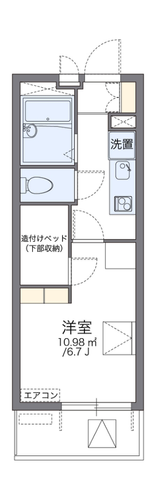 レオパレスエクレールＫ　若松 間取り