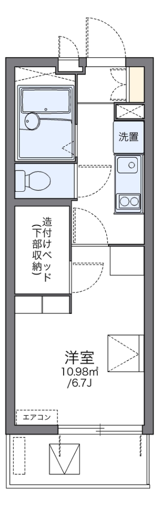 レオパレス八幡駅前 間取り